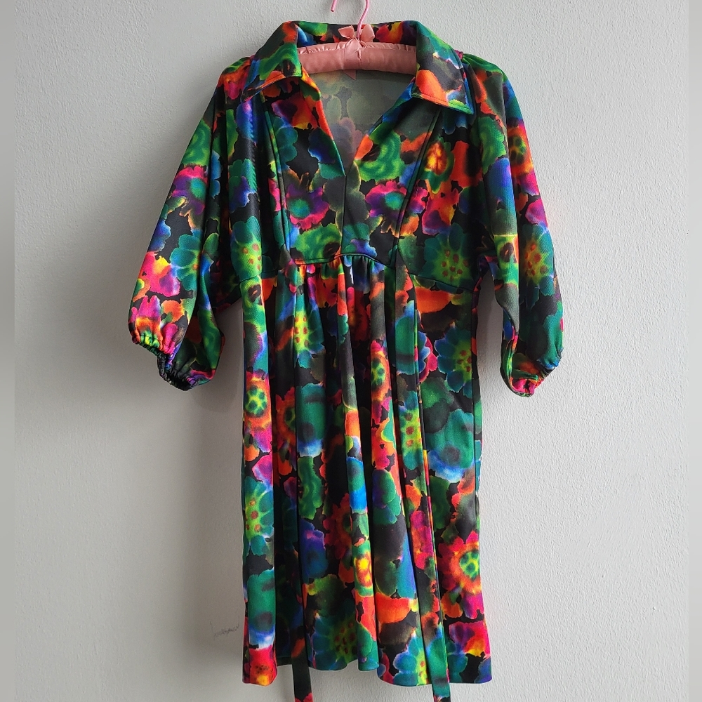1970s multicolor dress